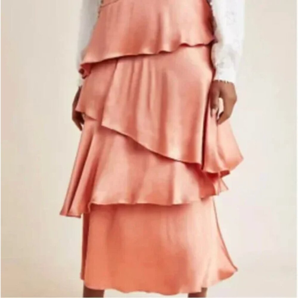⭐️ Cassia Maxi Ruffle Tiered Elegant Classy Party Fringe Tassel Modern Hip Skirt